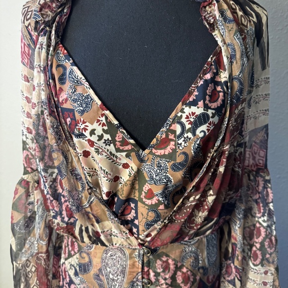 VERONICA BEARD Silk Isra Multi Print Maxi Dress - Size US 6 EXCELLENT condition! - Picture 7 of 9